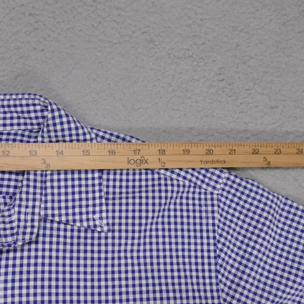 Polo Ralph Lauren Seersucker Button Down Shirt Mens XLT Blue Check